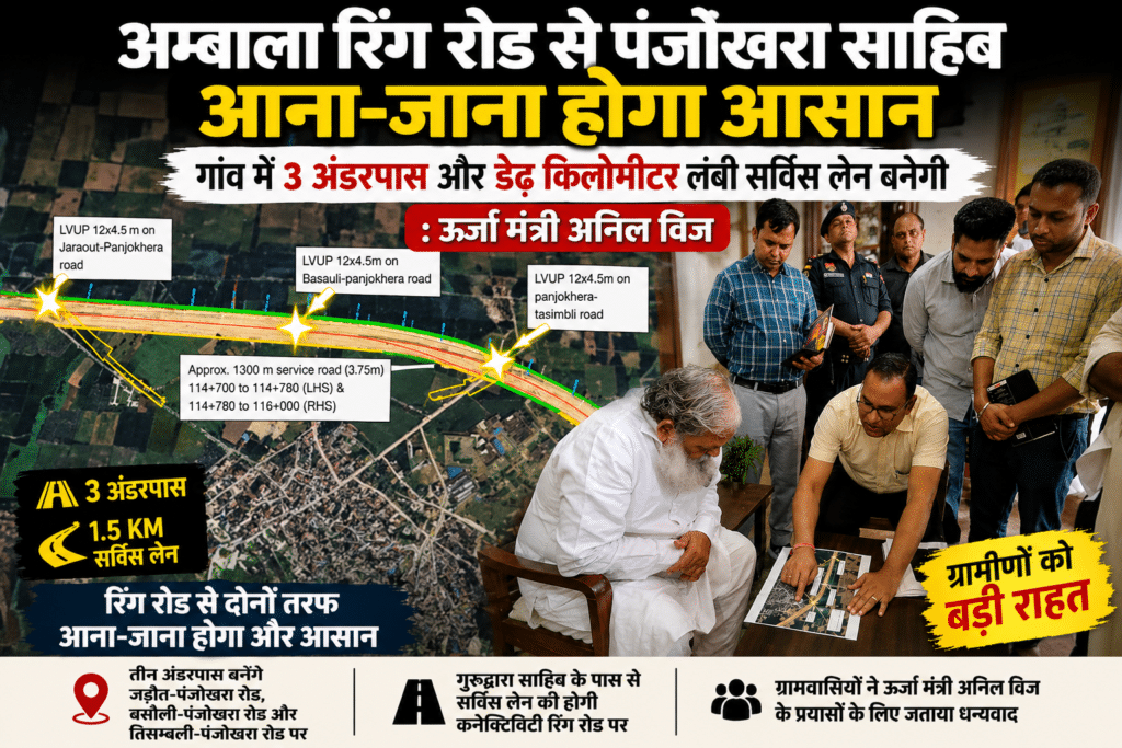 अम्बाला रिंग रोड से गांव पंजोखरा साहिब आना-जाना होगा आसान : ऊर्जा मंत्री अनिल विज 1 c168fa47 074c 4a74 bc40 5a45b9f07ca9